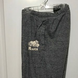 Women’s Roots Org Salt & Pepper Sweatpants Size M